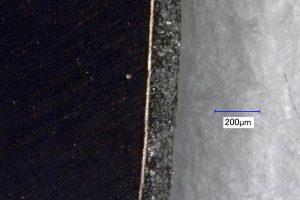 Cutting edge CU 10 (200x magnified)
