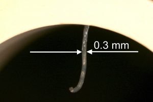 Lithium metal extruded through the Ref-bore forming a thin wire. In practice, just push the lithium to the inner surface of the Ref-sleeve – no more, no less.